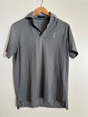 Greyson Men's Short-Sleeve Polo in Charcoal Gray
